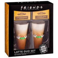 Friends Latte Duo Set - Caramel Latte / Latte Machiato + 2 Friends Latte Glasses