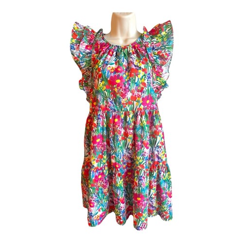 NWT THML Flutter Sleeve Floral Midi Dress Size XS