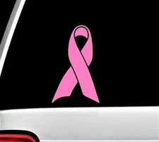 Breast Cancer Awareness Ribbon Vinyl Decal Sticker for car truck SUV laptop wall