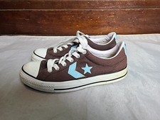 Converse Chuck Taylor All Star Low Top Women's Size 9 Brown Sky Blue Logo