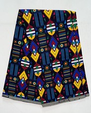 African Fabric/ Ankara - Multicolored 'Mahla Way,' Design, YARD or WHOLESALE