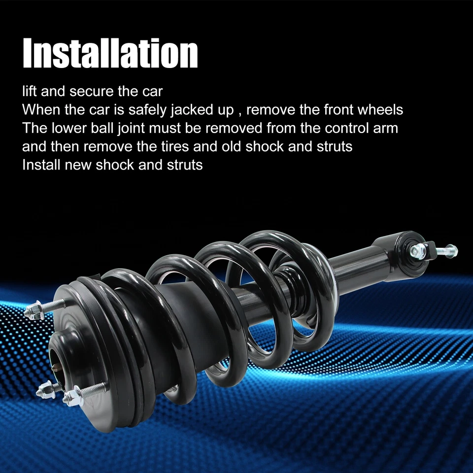 Amortiguadores delanteros + traseros 4 piezas para GMC Yukon Tahoe Suburban Avalanche Foto 4 de 4