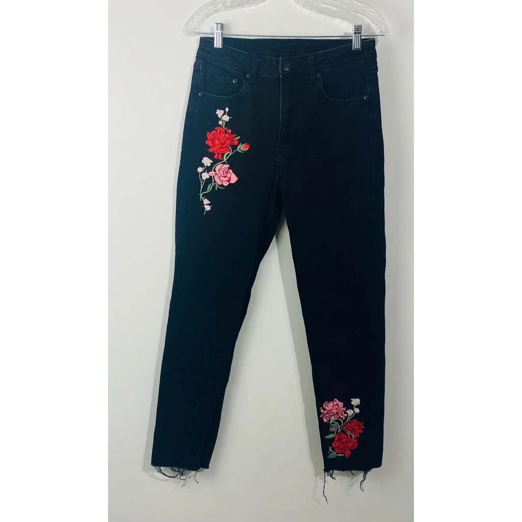 H&m embroidered sale jeans