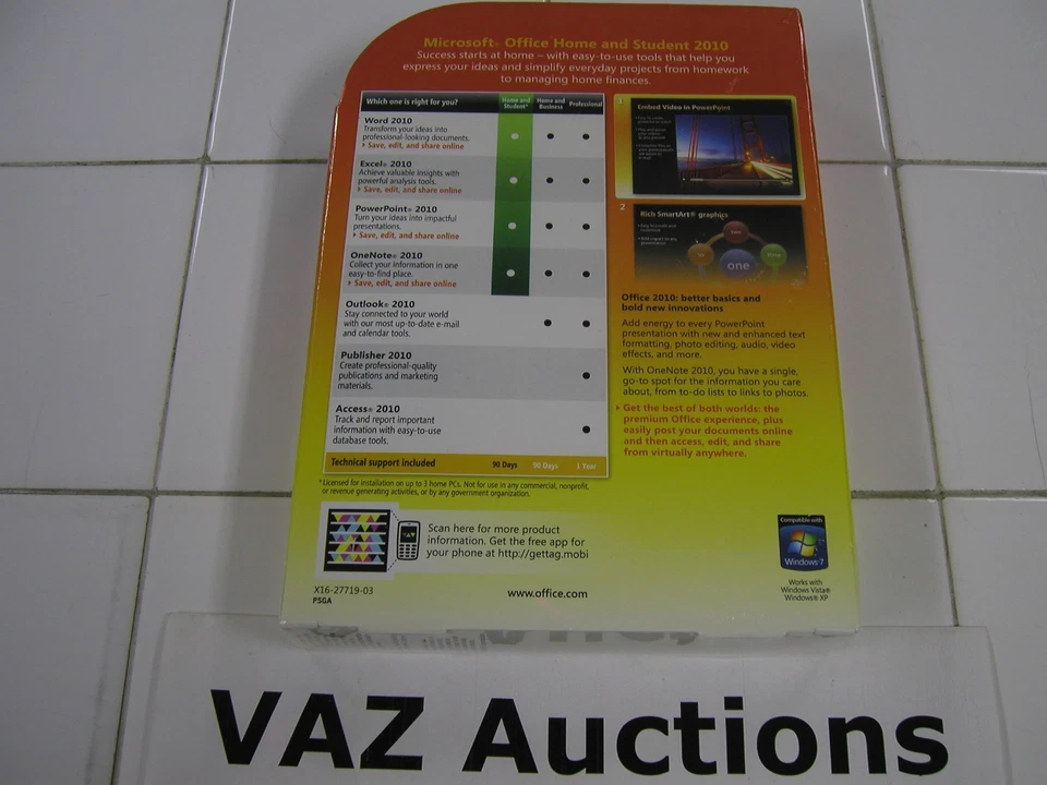 Microsoft MS Office 2010 Home and Student Family Pack For 3PCs x3 =SEALED BOX= - Image 2 of 3