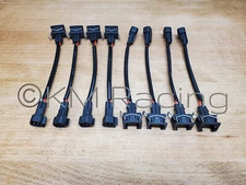 8x EV6/EV14 USCAR to EV1 Jetronic (LS3/LS2 to LS1) Fuel Injector Wiring Adapters