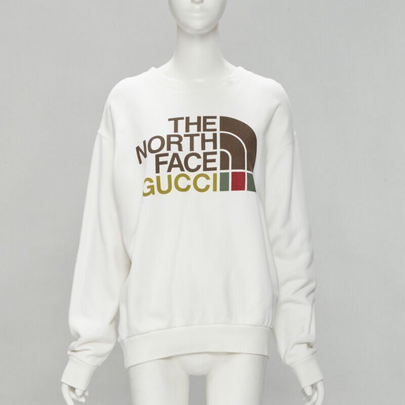 GUCCI THE NORTH FACE logo print white cotton oversized GUCCI THE NORTH FACE logo print white cotton oversized