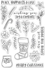 Hero Arts Stamps "Stocking Bouquet" Christmas - NEW