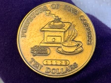 Gloria Jean's Purveyors of Fine Coffees Ten Dollar Merchandise Token Coin #11129