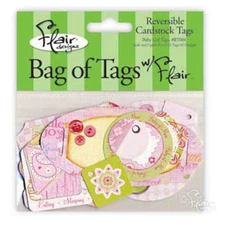 FLAIR DESIGNS -  "BABYGIRL REVERSABLE CARDSTOCK TAGS