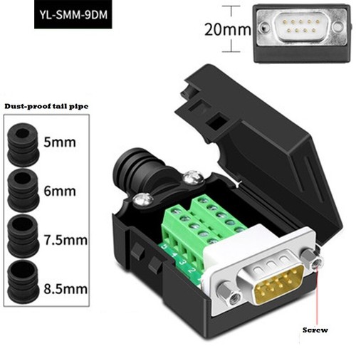 2Pcs D SUB9Pin RS232Connector RS232Male Female Connector DB9 COM RS232Connectors - Picture 32 of 33