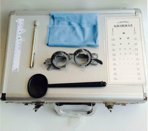 Kit de lentes de prueba óptica de optometría conjunto de marco de prueba de metal de prueba con estuche caja 104 un. - Imagen 7 de 14