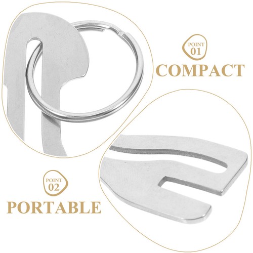 4 Pcs Token Keychain Supermarket Trolley Metal for Change Men and Women Baby - Picture 3 of 12