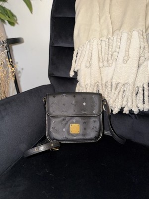 MCM Womens Crossbody Bag Black Vintage Original Excellent Condition