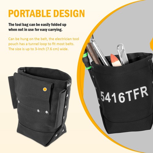 5416 Tools Bag Flame Resistant Canvas Bolt Bag with Double Reinforced Bottom - Picture 4 of 8