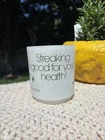 VTG 70s Retro Jeannette Milk Glass Coffee Mug Streaking Is Good For Your Health