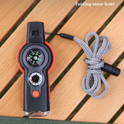 Kompaktes Design Outdoor Werkzeuge Camping Ausflüge eingebautes Thermometer Gew