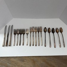 Antique 1881 Rogers Oneida LTD Silverware Silver Plate Tablespoons 18 pc