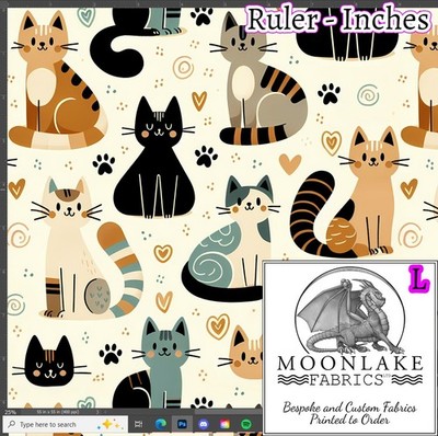 Katzen Cartoon süßer Stoff Wiederholungsmuster 100% Baumwolle 130 g/m² Nähstoff
