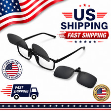 Polarized Clip-On Flip-Up Sunglasses for Prescription Glasses UV400