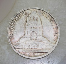 3 Mark Silberm&uuml;nze 900er Silber V&ouml;lkerschlachtdenkmal 1913 Deutsches Kaiserreich