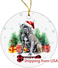 Cane Corso Dog First Christmas Ornament 2023, Personalized Cane Corso Dog 1st...