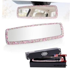 Clip-On Crystal Rhinestones Car Rear View Mirror - Car Rearview Mirror
