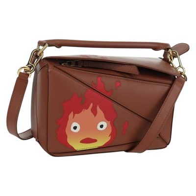 LOEWE × Ghibli Howl's Moving Castle Puzzle Small Calcifer Leather 2way 167069SM