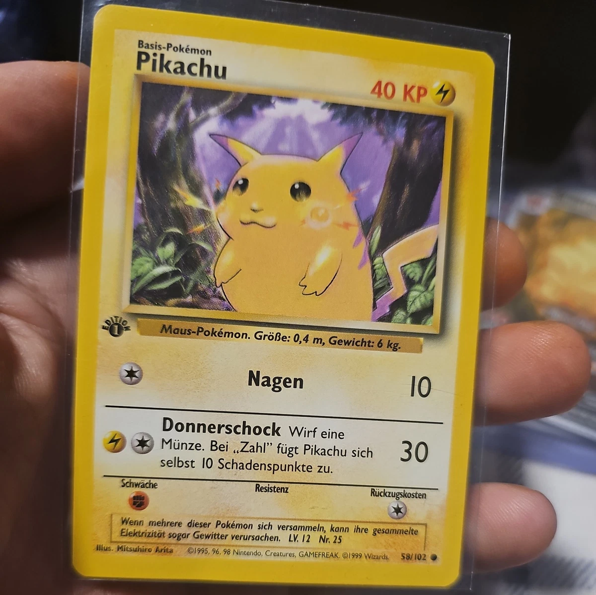 Pikachu Pokémon TCG German Individual Collectible Card Games for