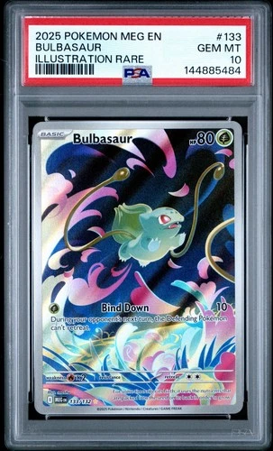 2025 POKEMON MEG EN-MEGA EVOLUTION ILLUSTRATION RARE #133 BULBASAUR PSA 10