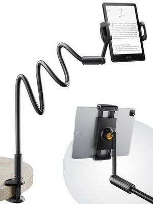 47 Gooseneck Kindle Holder, Tablet Holder for Bed with Upgraded Base, iPad St...