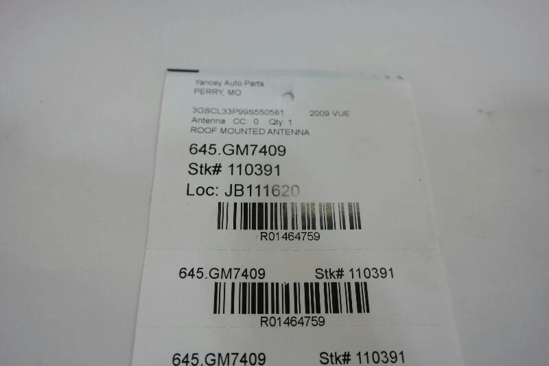 2009 2010 SATURN VUE УСТАНОВЛЕННАЯ НА КРЫШЕ АНТЕННА И ОСНОВАНИЕ OEM - Изображение 2 из 4
