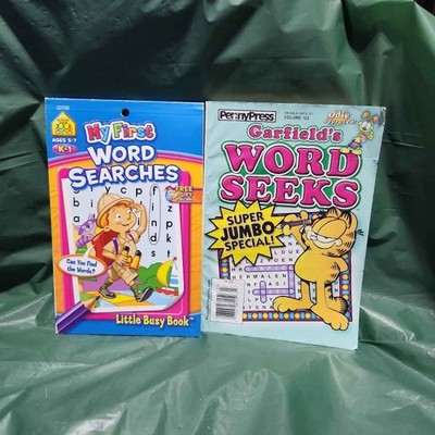 Lot of 2 Word Search Books: First Word Searches & Garfield Seeks