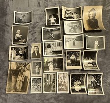 Lot of 22 Vintage Black White Photographs Babies, Children Family Scenes
