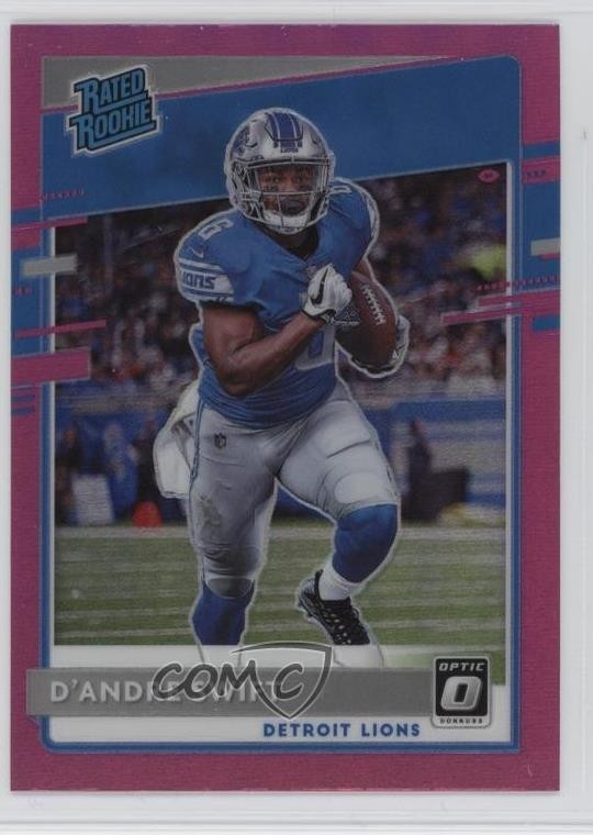 2020 Panini Donruss Optic Rated Rookies Pink Prizm D'Andre Swift #159 na4