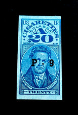 US Stamp - 1949 Cigarette Revenue Tax Class A  20c De Witt Clinton Imperf