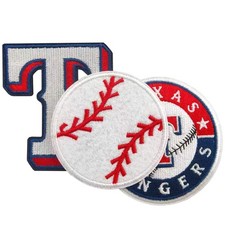 3Psc Texas Fans' Favorite Baseball Iron On Patches, for Jacket Backpack Jeans...