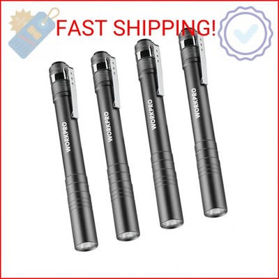 WORKPRO LED Pen Light, Aluminum Pen Flashlights, Pocket Flashlight with Clip for