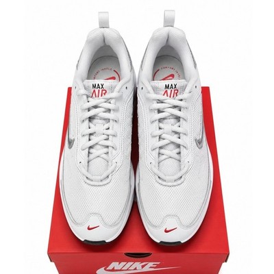 Nike Air Max AP Mens White Metallic Silver Red Sneakers CU4826-012 Size 12