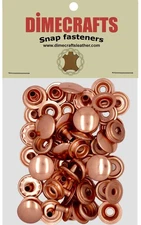 Dimecrafts Leather 15mm Line 24 Snaps Copper Plated 20/pk
