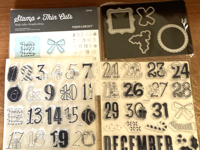CTMH Z3529 THIN CUTS & E1051A-B HOLLY JOLLY ~ Decorative Advent Calendar