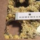 Homewear Quinn Yellow Beaded Handmade Napkin Rings Set of 4 Acrylic Glass Cotton — photo 4