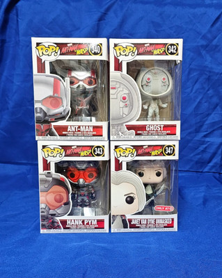 Marvel's Ant Man & Wasp Funko Pop Lot of 4 Ant Man Ghost Hank Pym Janet Van Dyne