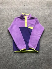 Patagonia Pullover girls Medium Purple Snap-T Synchilla Fleece Colorblock