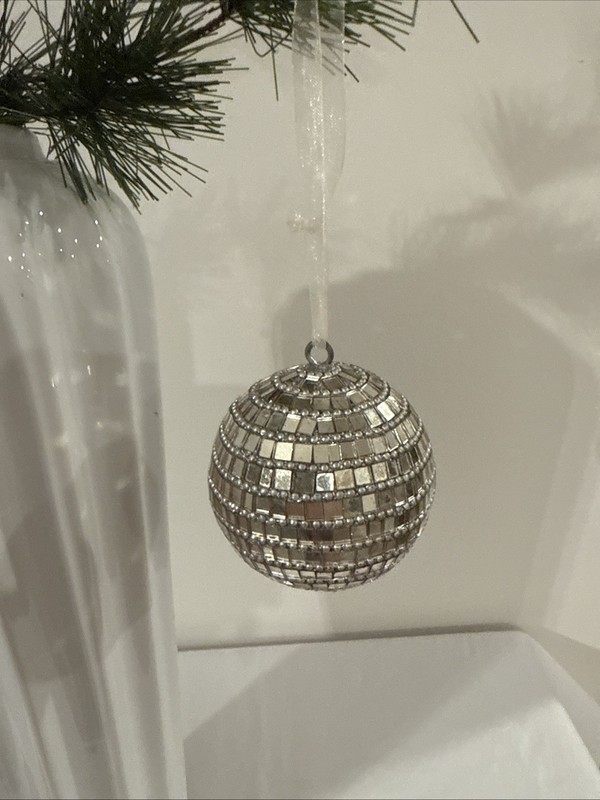 Vintage Disco Ball Mirror Christmas Ornaments Set of Six India
