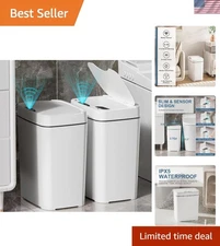 Touchless 2.7 Gal Motion Sensor Trash Can - Compact & Odor-Sealing Design