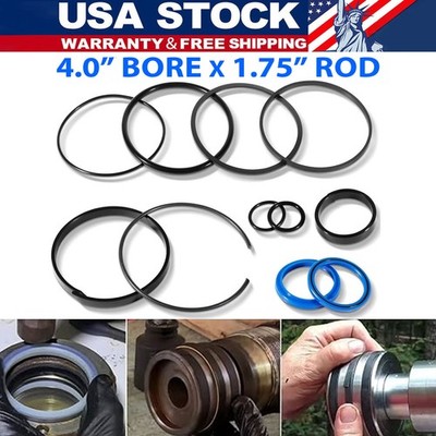 4.0'' Bore x 1.75'' Rod Cylinder Hydraulic Log Splitter Cylinder Rebuild Seal Kit