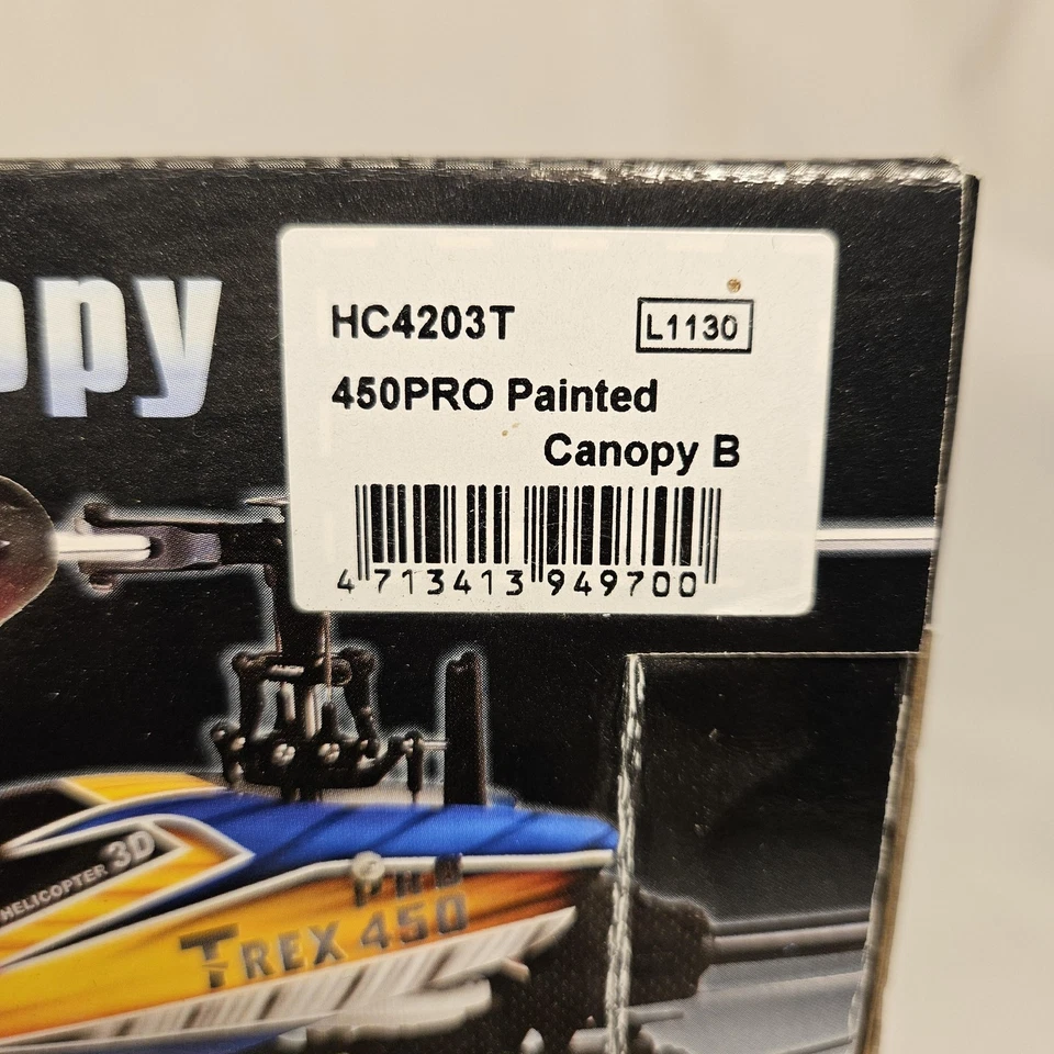 Align T-REX 450PRO Painted Canopy B Team Turnigy RC Helicopter Shell HC4203T - Image 2 of 4