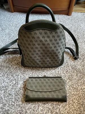 Vintage Dooney & Bourke DB monogram mini backpack green +  display picture 3