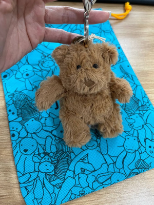 Jellycat Bartholomew Bear Plush Bag Charm Soft Toy Keychain Free