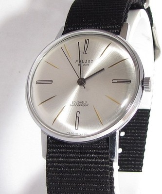  EXPORT POLJOT LUCH Ultra SLIM Soviet UdSSR Armbanduhr cal.2209 23j 1970s Vin...